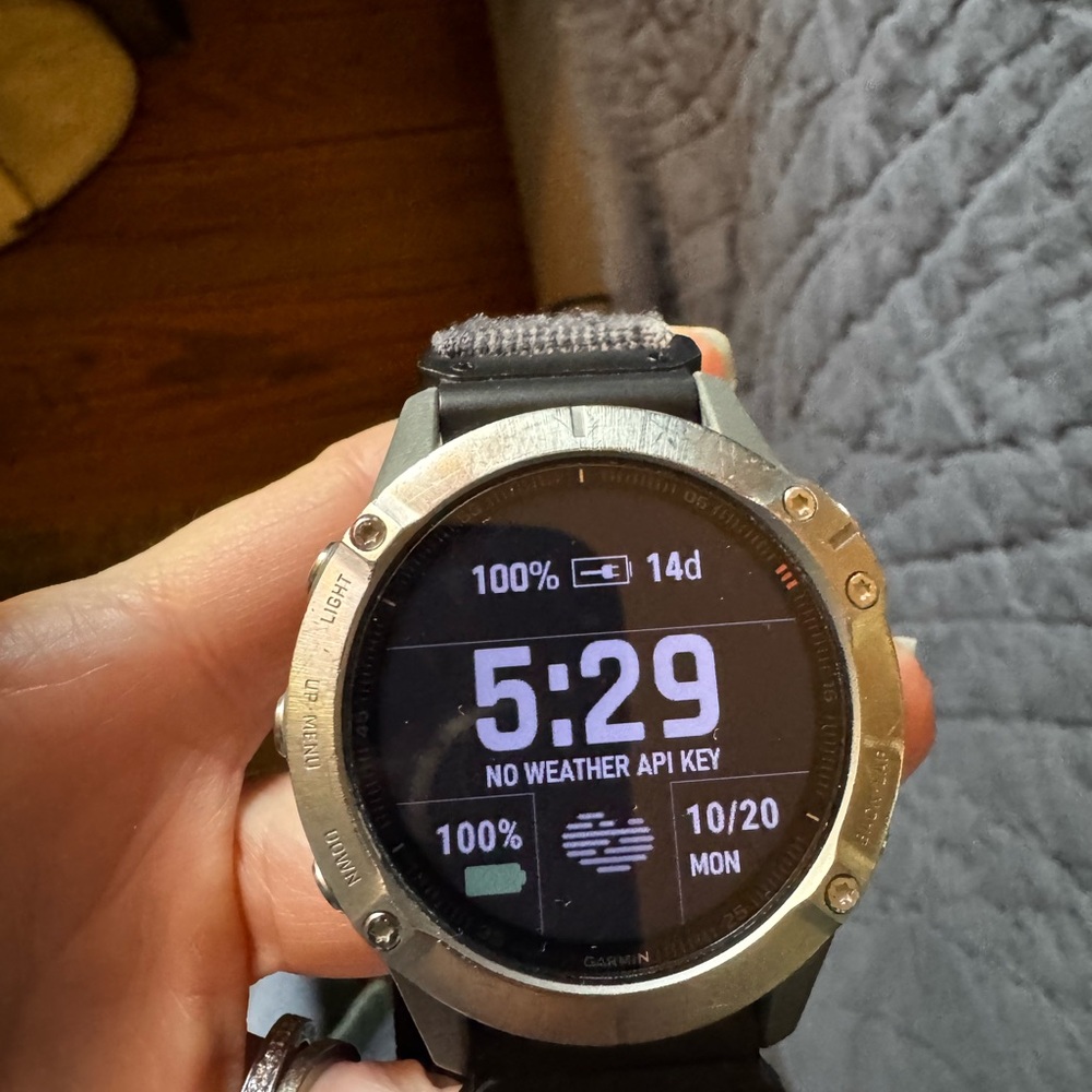 Garmin Fenix 6 Sapphire Men’s Smartwatch with Black Velcro Strap